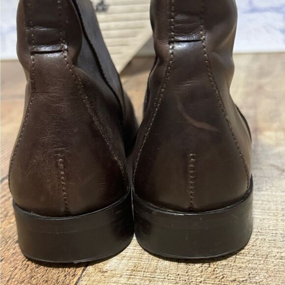 J. Crew Billie Short Womens Size 7 Brown Leather Mid Calf Buckle Boots - Picture 10 of 12